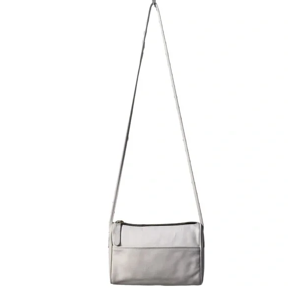 1980’s COACH Leatherware White Leather Slim Zip Crossbody Hand Bag Purse